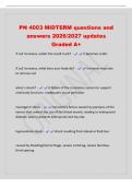 PN 4003 MIDTERM questions and&NewLine;answers 2026&sol;2027 updates&NewLine;Graded A&plus;&NewLine;if co2 increases&comma; whats the result in ph&quest; - it becomes acidic&NewLine;if co2 increases&comma; what does your body do&quest; - increases resp rate&NewLine;to remove co2&NewLine;what is shock&quest; - A failure of the circulato