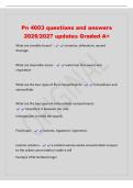 Pn 4003 questions and answers&NewLine;2026&sol;2027 updates Graded A&plus;&NewLine;What are sensible losses&quest; - urination&comma; defecation&comma; wound&NewLine;drainage&NewLine;What are insensible losses - water lost thru sweat and&NewLine;respiration&NewLine;What are the two types of fluid compartments - Intracellul