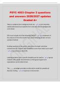 PSYC 4003 Chapter 2 questions&NewLine;and answers 2026&sol;2027 updates&NewLine;Graded A&plus;&NewLine;There is evidence that intelligence tests are - not inherently&NewLine;statistically biased&comma; but students from culturally diverse backgrounds&NewLine;score lower&period;&NewLine;IEPs must include all of the fol