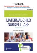 Test Bank Davis Advantage for Maternal-Child Nursing Care 3rd Edition Scannell