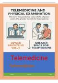 Telemedicine Exam questions and&NewLine;answers 2026&sol;2027 updates&NewLine;Graded A&plus;&NewLine;Telehealth - the use of electronic information and&NewLine;telecommunications technologies to support LONG-DISTANCE clinical&NewLine;health care&comma; pat