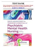Test Bank Davis Advantage Townsend Essentials of Psychiatric Mental Health Nursing 9th Edition Morgan