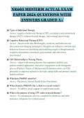 NR605 MIDTERM ACTUAL EXAM PAPER 2026 QUESTIONS WITH ANSWERS GRADED A&plus;