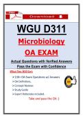 WGU D311 Microbiology OA Exam &ndash; Actual Questions & Answers &lpar;Latest PDF&rpar;