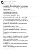 CARDIAC SURGERY TEST BANK STUDY GUIDE 2026&sol;2027 &vert; COMPLETE PRACTICE QUESTIONS&comma; DETAILED ANSWERS AND COMPREHENSIVE EXAM REVIEW
