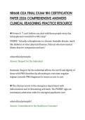 NR668 CEA FINAL EXAM 184 CERTIFICATION PAPER 2026 COMPREHENSIVE ANSWERS CLINICAL