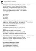 MED SURG NEURO TEST BANK STUDY GUIDE 2026&sol;2027 &vert; COMPREHENSIVE NEUROLOGY PRACTICE QUESTIONS&comma; DETAILED ANSWERS AND EXAM PREP