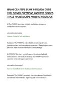 NR668 CEA FINAL EXAM 184 REVIEW GUIDE 2026 SOLVED QUESTIONS ANSWERS GRADED A PLUS