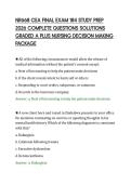 NR668 CEA FINAL EXAM 184 STUDY PREP 2026 COMPLETE QUESTIONS SOLUTIONS GRADED A