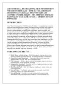 JARVIS PHYSICAL EXAMINATION & HEALTH ASSESSMENT &NewLine;9TH EDITION TEST BANK &ndash; HEAD-TO-TOE ASSESSMENT &NewLine;QUESTIONS &vert;ACTUAL EXAM &lbrack;QUESTION 1-200&rsqb; AND &NewLine;ANSWERS UPDATED 2026&sol;2027 &vert; 100&percnt; VERIFIED &vert; DETAILED &NewLine;RATIONALES &ndash; PASS GUARANTEED A&plus; GRADED &vert; INSTANT &NewLine;DOWN
