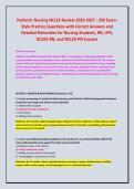 Pediatric Nursing NCLEX Review 2026-2027 &colon; 200 Exam Style Practice Questions with Correct Answers and &NewLine;Detailed Rationales for Nursing Students&comma; RN&comma; LPN&comma; NCLEX-RN&comma; and NCLEX-PN Success 