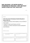 NUR 108 EXAM 1 ATI NOTES SCOPE & STANDARDS OF PRACTICE &vert; NUR 108 STUDY GUIDE & PRACTICE TEST 2026&sol;2027