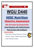 D440 Exam HESI Nutrition &ndash; Actual Questions & Answers &lpar;WGU&rpar; &lpar;Latest PDF&rpar;