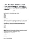AHIP - Final examination Latest 2026&sol;2027 Questions with all the correct answers&lpar;Actual test 100&percnt; verified&rpar;