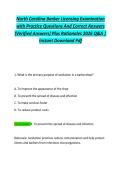 North Carolina Barber Licensing Examination &NewLine;with Practice Questions And Correct Answers &NewLine;&lpar;Verified Answers&rpar; Plus Rationales 2026 Q&A &vert; &NewLine;Instant Download Pdf 