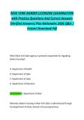 NEW YORK BARBER LICENSING EXAMINATION &NewLine;with Practice Questions And Correct Answers &NewLine;&lpar;Verified Answers&rpar; Plus Rationales 2026 Q&A &vert; &NewLine;Instant Download Pdf