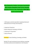 New Hampshire Barber Licensing Examination &NewLine;with Practice Questions And Correct Answers &NewLine;&lpar;Verified Answers&rpar; Plus Rationales 2026 Q&A &vert; &NewLine;Instant Download Pdf 