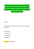 Massachusetts Barber Licensing Examination &NewLine;with Practice Questions And Correct Answers &NewLine;&lpar;Verified Answers&rpar; Plus Rationales 2026 Q&A &vert; &NewLine;Instant Download Pdf