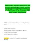 Maine Barber Licensing Examination with &NewLine;Practice Questions And Correct Answers &NewLine;&lpar;Verified Answers&rpar; Plus Rationales 2026 &NewLine;Q&A &vert; Instant Download Pdf 