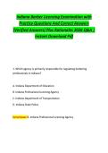 Indiana Barber Licensing Examination with &NewLine;Practice Questions And Correct Answers &NewLine;&lpar;Verified Answers&rpar; Plus Rationales 2026 Q&A &vert; &NewLine;Instant Download Pdf