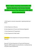 Illinois  Barber Licensing Examination with &NewLine;Practice Questions And Correct Answers &NewLine;&lpar;Verified Answers&rpar; Plus Rationales 2026 Q&A &vert; &NewLine;Instant Download Pdf 