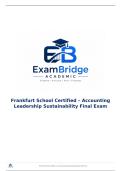 Frankfurt School Certified &ndash; Accounting Leadership Sustainability Final Exam