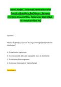 Idaho Barber Licensing Examination with &NewLine;Practice Questions And Correct Answers &NewLine;&lpar;Verified Answers&rpar; Plus Rationales 2026 Q&A &vert; &NewLine;Instant Download Pdf 
