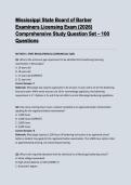 Mississippi State Board of Barber Examiners Licensing Exam 2026 &ndash; 100 Questions Comprehensive Practice Study Guide