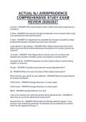 Package deal for  NEW JERSEY JURISPRUDENCE NEW JERSEY JURISPRUDENCE EXAM PRACTICE QUESTIONS WITH CORRECT ANSWERS 2026&sol;2027 LATEST UPDATE
