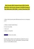 Clark County EMS Protocols Exam With Practice &NewLine;Questions And Correct Answers &lpar;Verified Answers&rpar; &NewLine;Plus Rationales 2026 Q&A &vert; Instant Download Pdf 