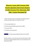 Whatcom County EMS Protocols With &NewLine;Practice Questions And Correct Answers &NewLine;&lpar;Verified Answers&rpar; Plus Rationales 2026 &NewLine;Q&A &vert; Instant Download Pdf