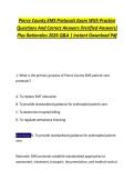 Pierce County EMS Protocols Exam With Practice &NewLine;Questions And Correct Answers &lpar;Verified Answers&rpar; &NewLine;Plus Rationales 2026 Q&A &vert; Instant Download Pdf
