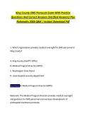 King County EMS Protocols Exam With Practice &NewLine;Questions And Correct Answers &lpar;Verified Answers&rpar; Plus &NewLine;Rationales 2026 Q&A &vert; Instant Download Pdf