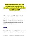 Kitsap County EMS Protocols Exam With &NewLine;Practice Questions And Correct Answers &NewLine;&lpar;Verified Answers&rpar; Plus Rationales 2026 Q&A &vert; &NewLine;Instant Download Pdf 