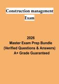 Construction Management Exam Study Guide 2026 &vert; Construction Planning&comma; Project Management & Site Operations Review