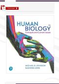 Test Bank &ndash; Human Biology&colon; Concepts & Current Issues 9th Ed&period; &lpar;Johnson&rpar; &vert; Verified PDF &vert; 24 Chapters Complete