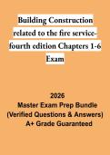 Building Construction Related to the Fire Service 4th Edition Chapters 1&ndash;6 Exam Study Guide 2026 &vert; Firefighter Construction Review