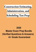 Construction Estimating&comma; Administration & Scheduling Test Prep Study Guide 2026 &vert; Cost&comma; Project Management & Scheduling Review