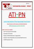 ATI PN Learning System Pharmacology Final Exam Study Guide&vert; 50 Verified Questions & Answers with Rationales 2026 Updated&comma; 100&percnt; Guarantee Pass&excl;&excl;&excl;