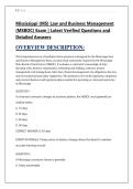 Mississippi &lpar;MS&rpar; Law and Business Management &NewLine;&lpar;MSBOC&rpar; Exam &vert; Latest Verified Questions and &NewLine;Detailed Answers