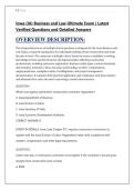 Iowa &lpar;IA&rpar; Business and Law Ultimate Exam &vert; Latest &NewLine;Verified Questions and Detailed Answers 