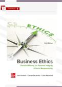 Solutions Manual &ndash; Business Ethics 6th Ed&period; &lpar;Hartman&rpar; &vert; Verified PDF &vert; 10 Chapters Complete