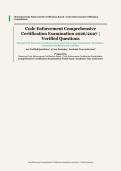 Code Enforcement Comprehensive Certification Examination&NewLine;&vert; Municipal Code Enforcement Certification Board&NewLine;&vert; Academic Year 2026&sol;2027&NewLine;&vert; Comprehensive Certification Examination&NewLine;&vert; 100 Verified Questions and Correct Answer Rationales