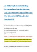 AR BR Boring & Horizontal Drilling &NewLine;Contractor Exam Practice Questions &NewLine;And Correct Answers &lpar;Verified Answers&rpar; &NewLine;Plus Rationales 2027 Q&A &vert; Instant &NewLine;Download Pdf 