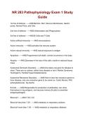 NR 283 Pathophysiology Exam 1 Study Guide&vert; 2026&sol;2027