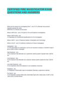 CERTIFIED FIRE INVESTIGATOR EXAM QUESTIONS AND ANSWERS