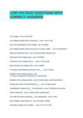LOW VOLTAGE QUESTIONS WITH CORRECT ANSWERS