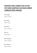 PEDIATRICS MIAH ZAVARRO 2026 ACTUAL&NewLine;TEST PAPER QUESTIONS SOLUTIONS VERIFIED&NewLine;COMPLETE STUDY PACKAGE&NewLine;