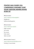 PEDIATRICS MIAH ZAVARRO 2026&NewLine;COMPREHENSIVE ASSESSMENT SCRIPT&NewLine;SOLVED QUESTIONS ANSWERS UPDATED&NewLine;REVIEW SET