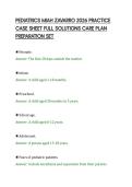 PEDIATRICS MIAH ZAVARRO 2026 PRACTICE&NewLine;CASE SHEET FULL SOLUTIONS CARE PLAN&NewLine;PREPARATION SET